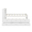 Lit plateforme simple avec tête de lit, USB, lit gigogne et tiroirs