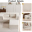 Canapé d'intérieur pour la maison, canapé-lit convertible au sol, 2 places avec 1 repose-pieds-133677717