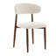 Ensemble de 2 chaises de salle à manger en métal recouvertes de tissu moderne pour la salle à manger, beige