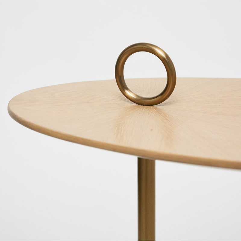 Owen Solid Wood End Table, Saddle