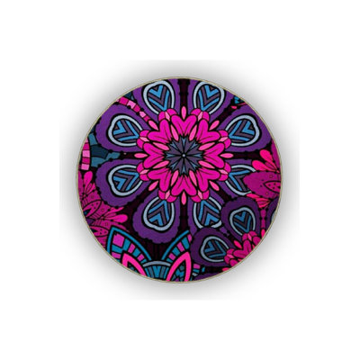 Washable Floral Themed Multicolor Abstract Flower Patterned Modern Decorative Area Rug