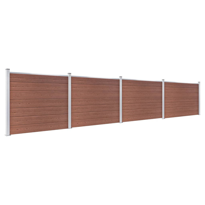 Bugbee 29' x 5' Privacy Fence Panel, Brown, 146cm H x 353cm W x 12cm D