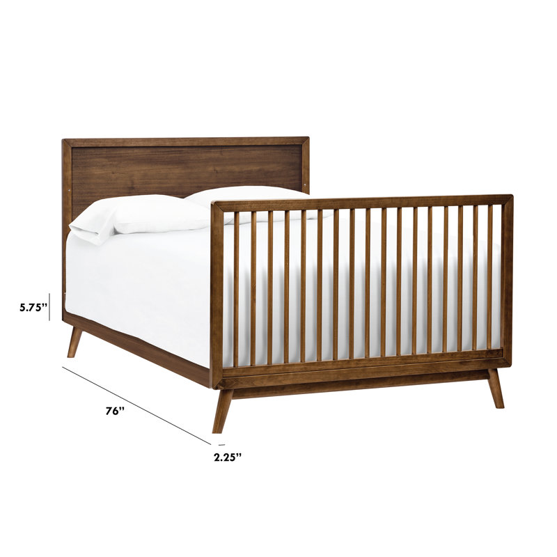 Full Size Bed Conversion Kit, Natural Walnut