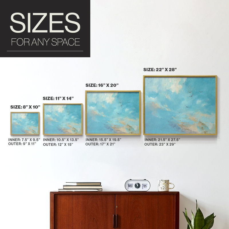 I'll Fly Away -Framed Print - Restickable, 11" H x 14" W, Gold
