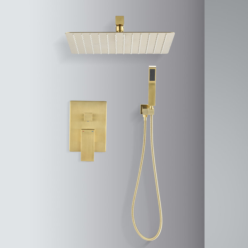 Douche de pluie 12 po, Brushed Gold