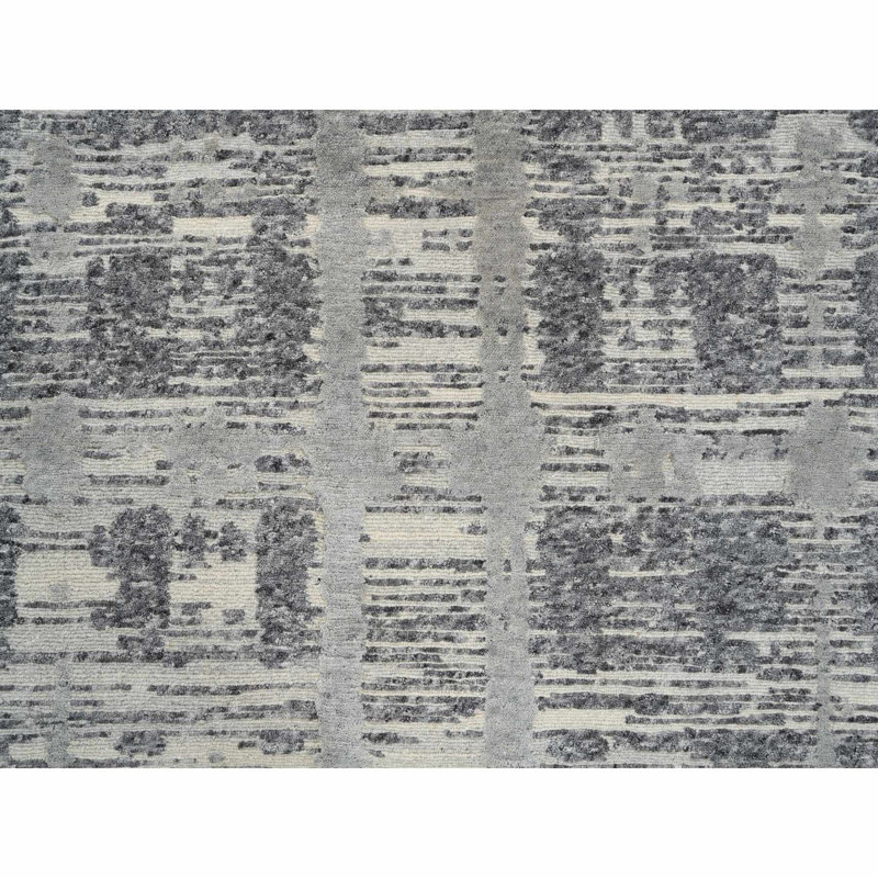 Tapis oriental gris clair en laine naturelle nouée à la main 4 pi 2 po x 10 po 1 po 2134237A9E8C4603B21074DDFA2FD243