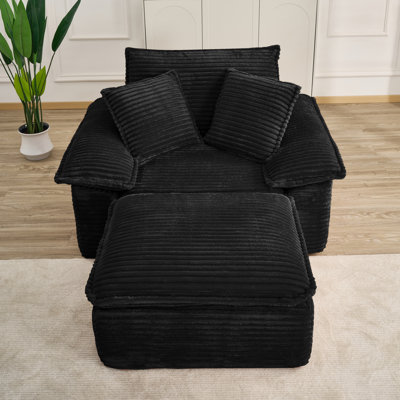 Fauteuil modulaire à compression, canapé-lit moderne en velours côtelé de 47 pouces pour la maison