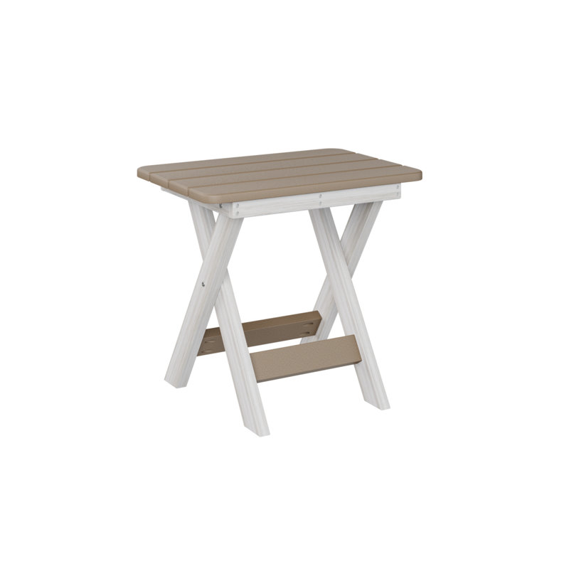Berlin Gardens Folding End Table, Seashell, Weatherwood
