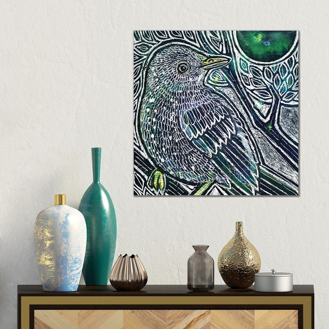 New Moon Starling von Lynnette Shelley - Galerie-verpackte Leinwand Giclée