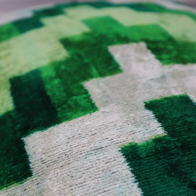 Lumbar Pillow Cover & Insert, Green/White