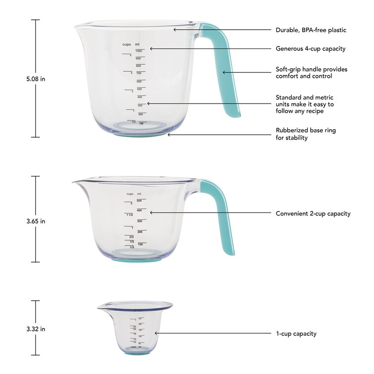 KitchenAid Aqua Sky Measuring Cups Set