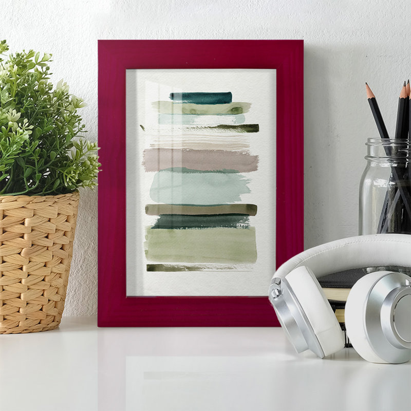 Taches d'herbe I - impression d'un seul cadre photo, Rouge, H 6 po x l 4 po x P 1 po