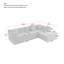 Canapé modulaire en L 105,5 po