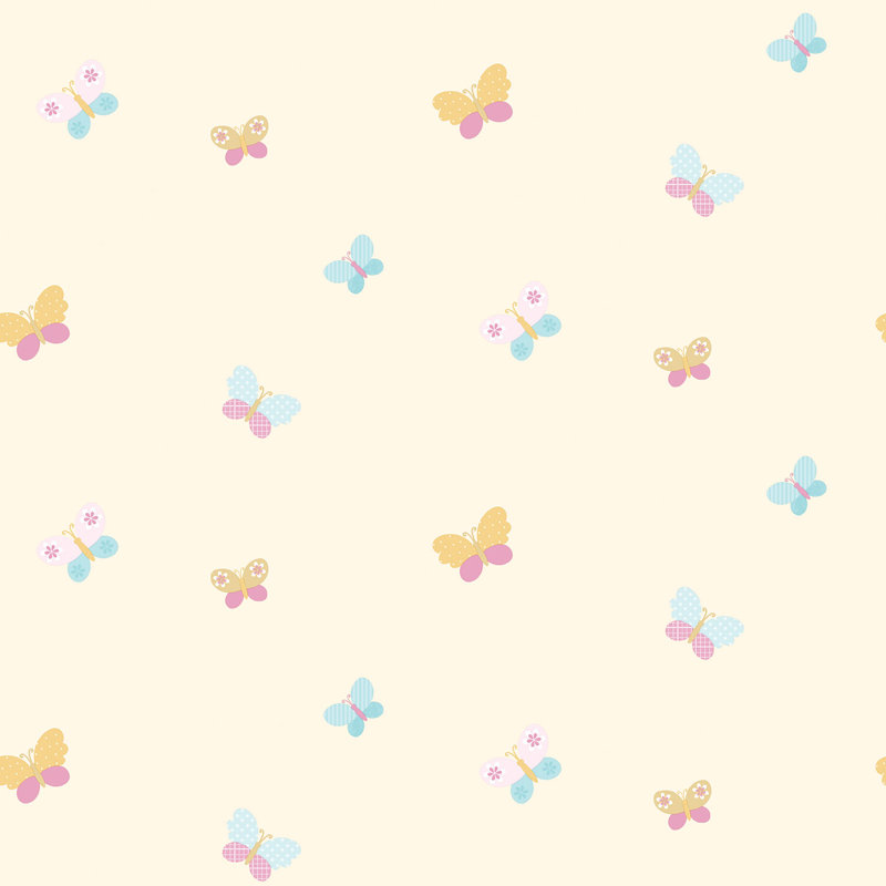 Bellamy 1000cm x 53cm Matte Wallpaper Roll, Cream/Pink/Blue