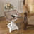  Square Rustic Wooden Accent Tray Top Nightstand Side Table, White Legs-492719590