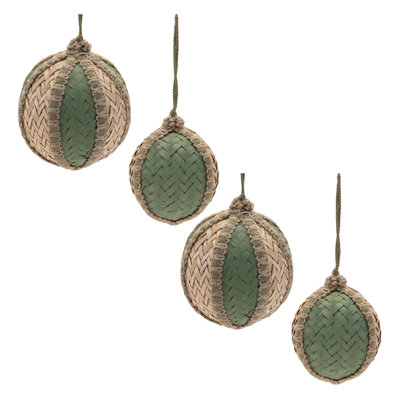 Woven Bamboo Ball Ornament