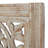 Rectangular Mango Wood Wall Panel Hand Crafted With Intricate Carving, White and Brown