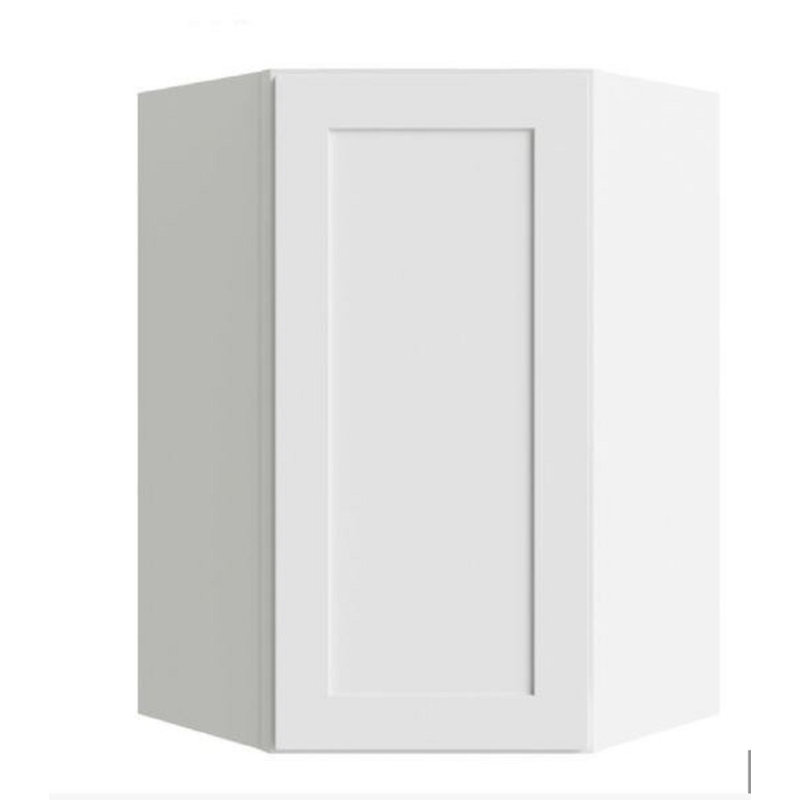 Armoire de coin murale diagonale 24 po x 42 po de style Shaker, H 36 po x l 24 po x P 24 po