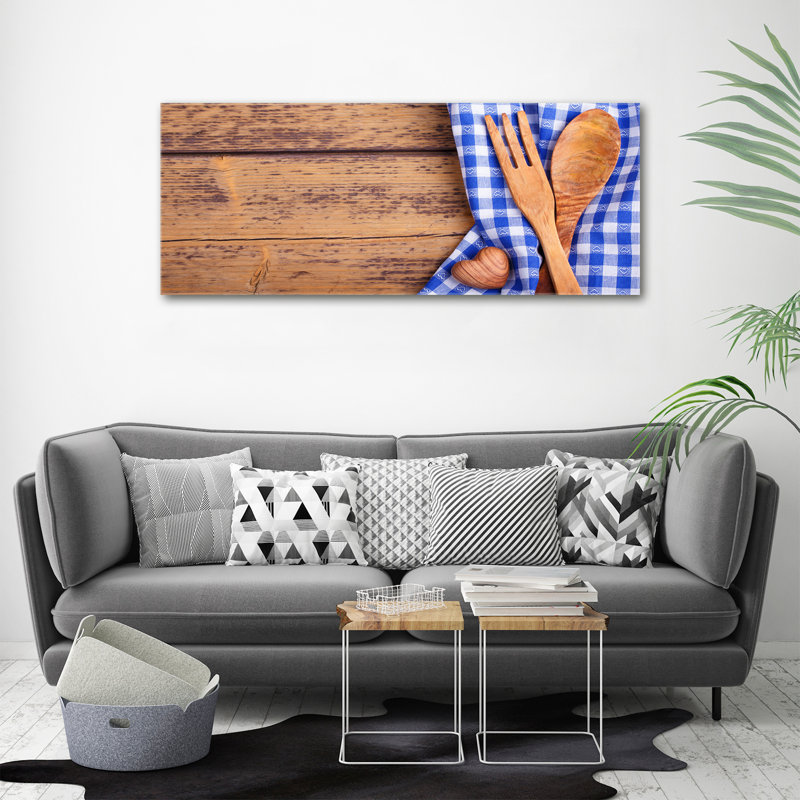 Wooden Cutlery - No Frame Print on Canvas
