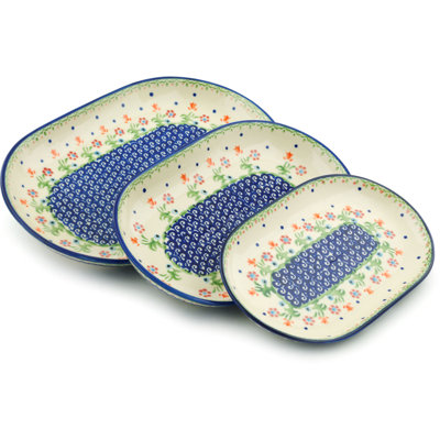 Spring Flowers Stoneware Platter