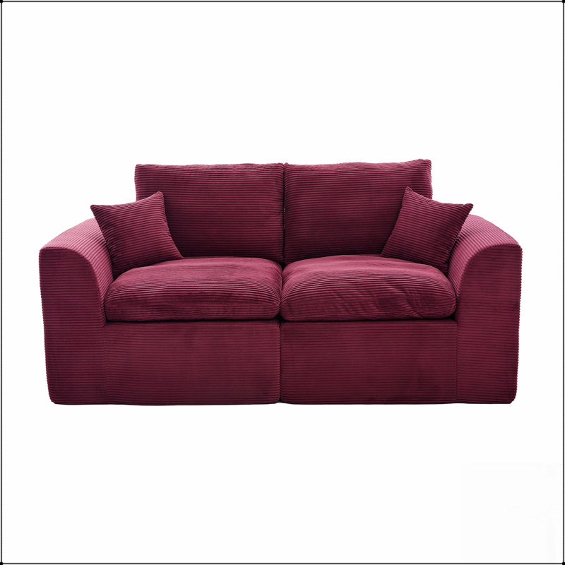 Canapé modulaire modulaire Cloud, confortable et moderne 2 places avec housses de coussin amovibles pour un nettoyage facile et sans assemblage