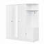 Armoire 4 portes avec tablettes, tiroirs et miroir pleine grandeur-940181755