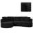 Stylish L-Shaped Corduroy Upholstered Curved Sectional Sofa-1244826483-1244826485