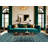 Washable Teal Light Gray Striped Area Rug-72713962