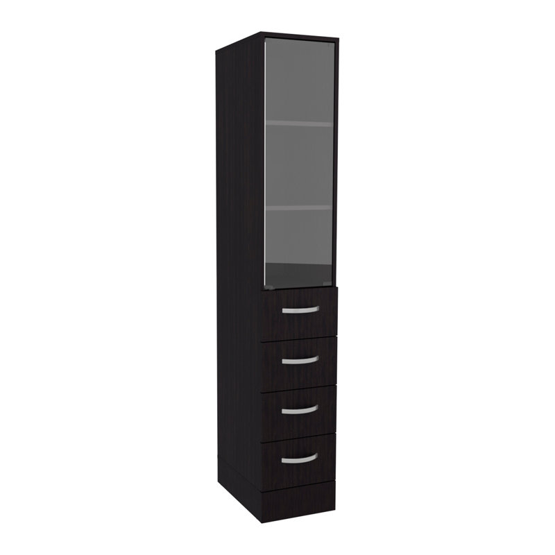 Armoire à linge Vanguard, trois tablettes, quatre tiroirs