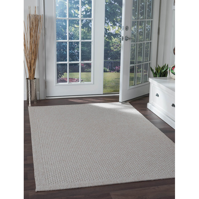 Ahders Cream Indoor/Outdoor Jute Look Area Rug
