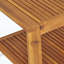 Ensemble de causeuse et de table basse d'extérieur en bois de teck 2 pièces avec coussins bleu foncé-1553145033-1553145078