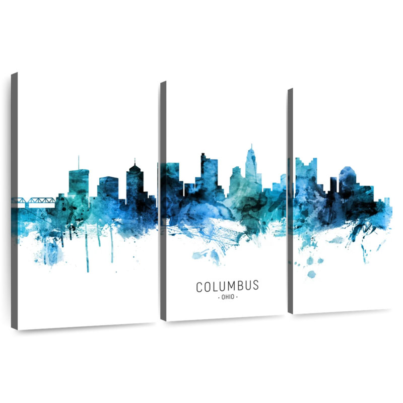 Rorry Columbus Ohio Skyline VII, 24" H x 38" W