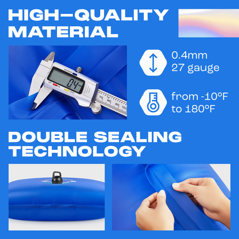 Coussins de piscine Yankee pour piscines hors terre, coussins de piscine pour la fermeture de l'hiver, PVC très durable de 0,4 mm (calibre 27), coussin de piscine pour l'hiver