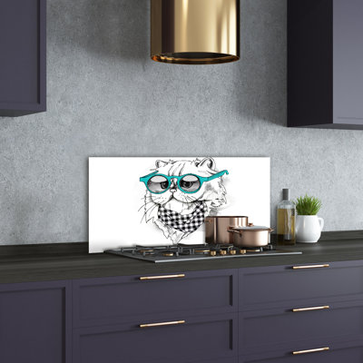 Elodia 50cm W x 100cm L Glass Peel and Stick Panel