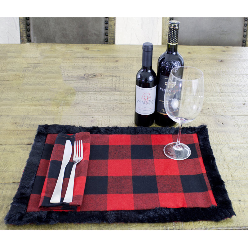 Allegonda Polyester Plaid Rectangle Placemat