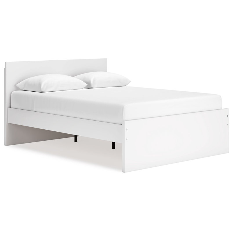 Dunagan Queen Panel Platform Bed, White, Queen