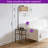 Floor Lamp With End Table And Remote Control Wicker Double Lampshade-118865908