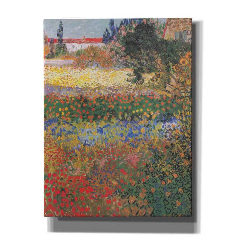 "Blumengarten" sur toile par MASTERS, H 16 po x l 12 po x P 0,75 po