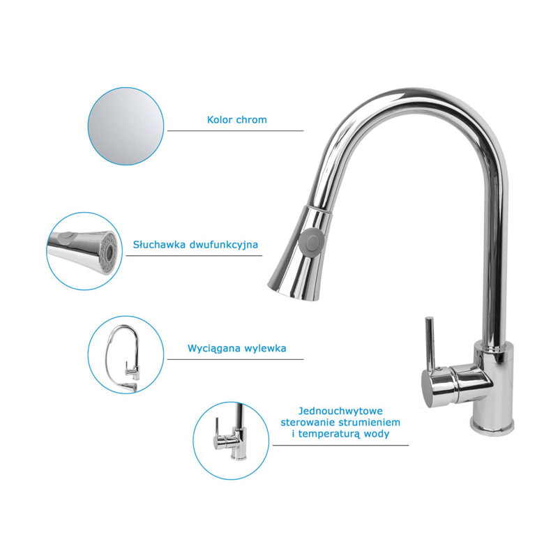 Belfry Kitchen Stanhope Kitchen Faucet, Chrome