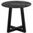 Enlow black circular marble texture smart side table