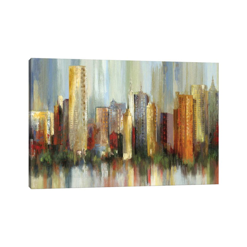Metropolis by Tom Reeves - Wrapped Canvas Painting, 66.04 cm H x 45.72 cm W x 3.175 cm D
