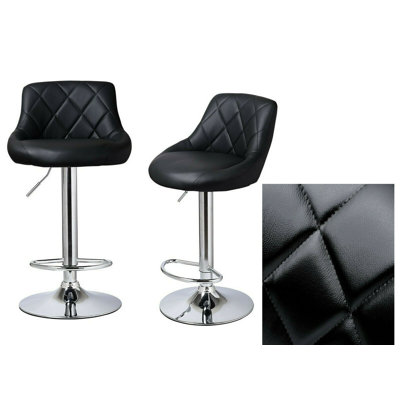 Sievers Swivel Upholstered and Faux Leather Adjustable Height Bar Stool
