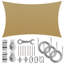 Royal Shade Rectangle Shade Sail With Installation Winch Kit-114890847-114890850