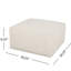 Carré en velours côtelé beige rembourré, avec système de ressorts ensachés pour le luxe, l 30,6 x P 16,24 H construit pour une utilisation à long terme dans les maisons,