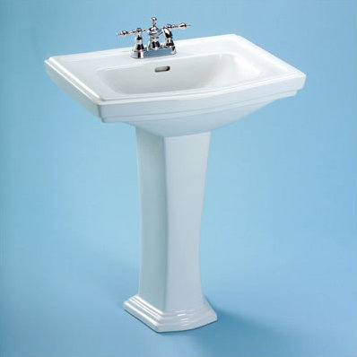 Clayton 34" piédestal lavabo avec trop plein