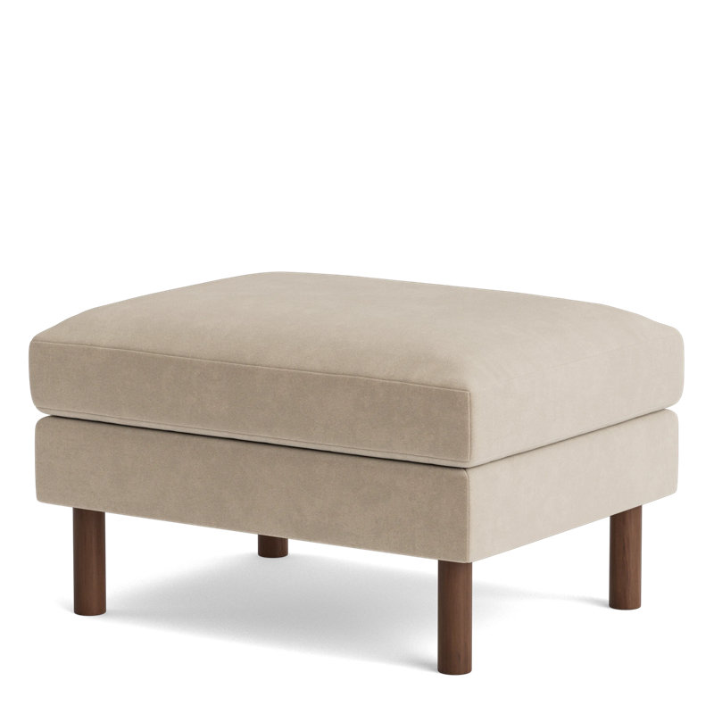 Laguna Ottoman, Velvet - Beige