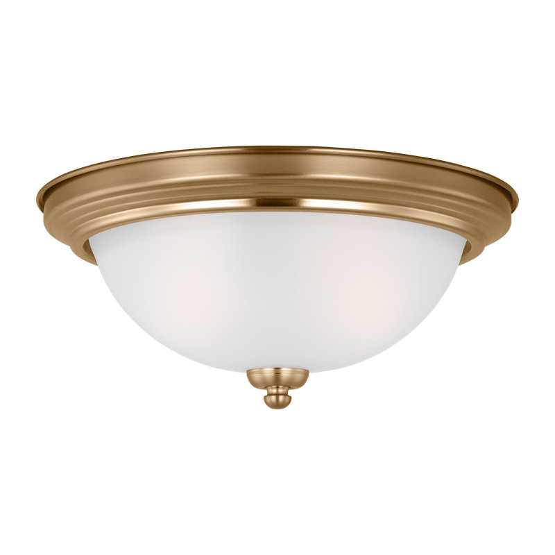Plafonnier encastré à deux lumières Geary de Génération Lighting , Laiton satiné, Non