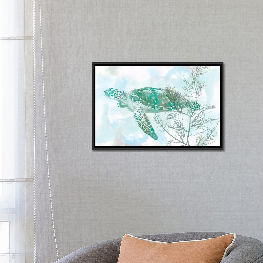 " Watercolor Sea Turtle II " by Studio W East Urban Home Mat 