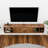 58" Rustic Plywood Floating TV Stand with Gold Accent – Wall Mounted Farmhouse Media Console for Up to 60" TVs-97282573