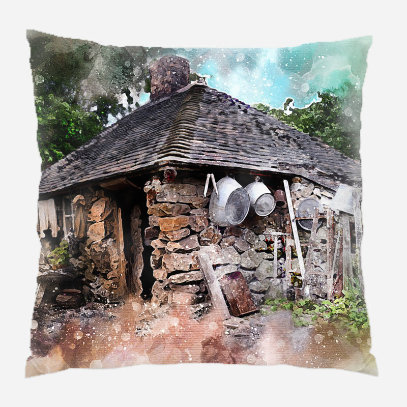 Edford Outdoor Reversible Throw Pillow, Indoor, Microsuede